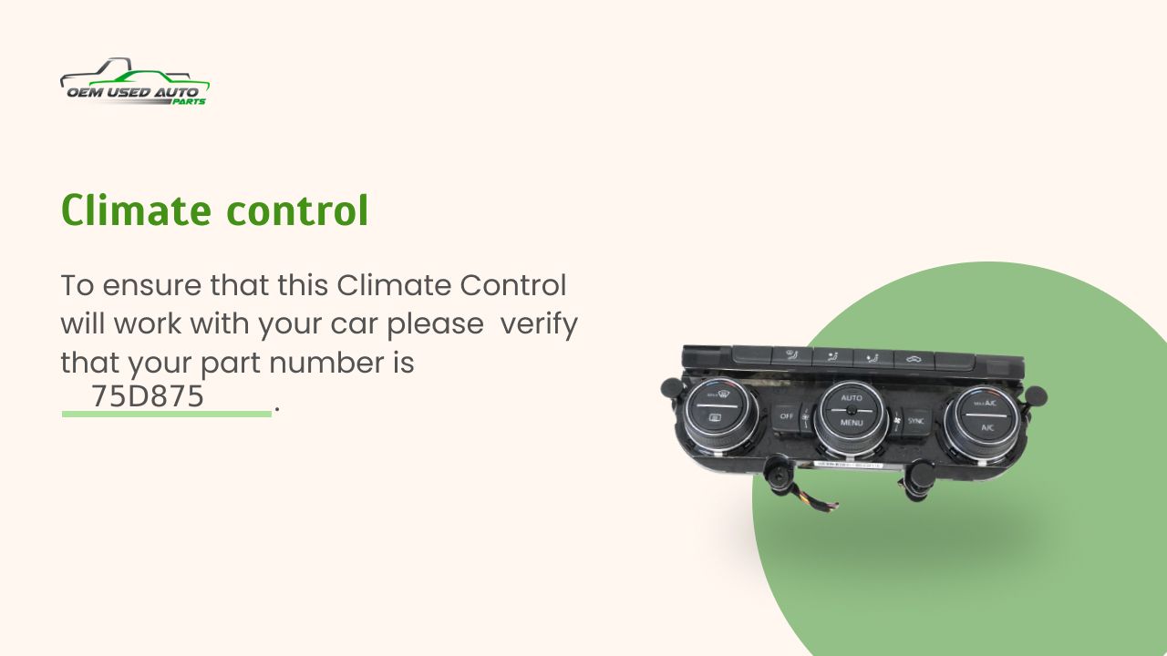 2016 Toyota Sienna Climate Control Module Temperature AC/Heater Replacement P/N:75D875 Fits Fits 2015 2017 2018 2019 2020 OE