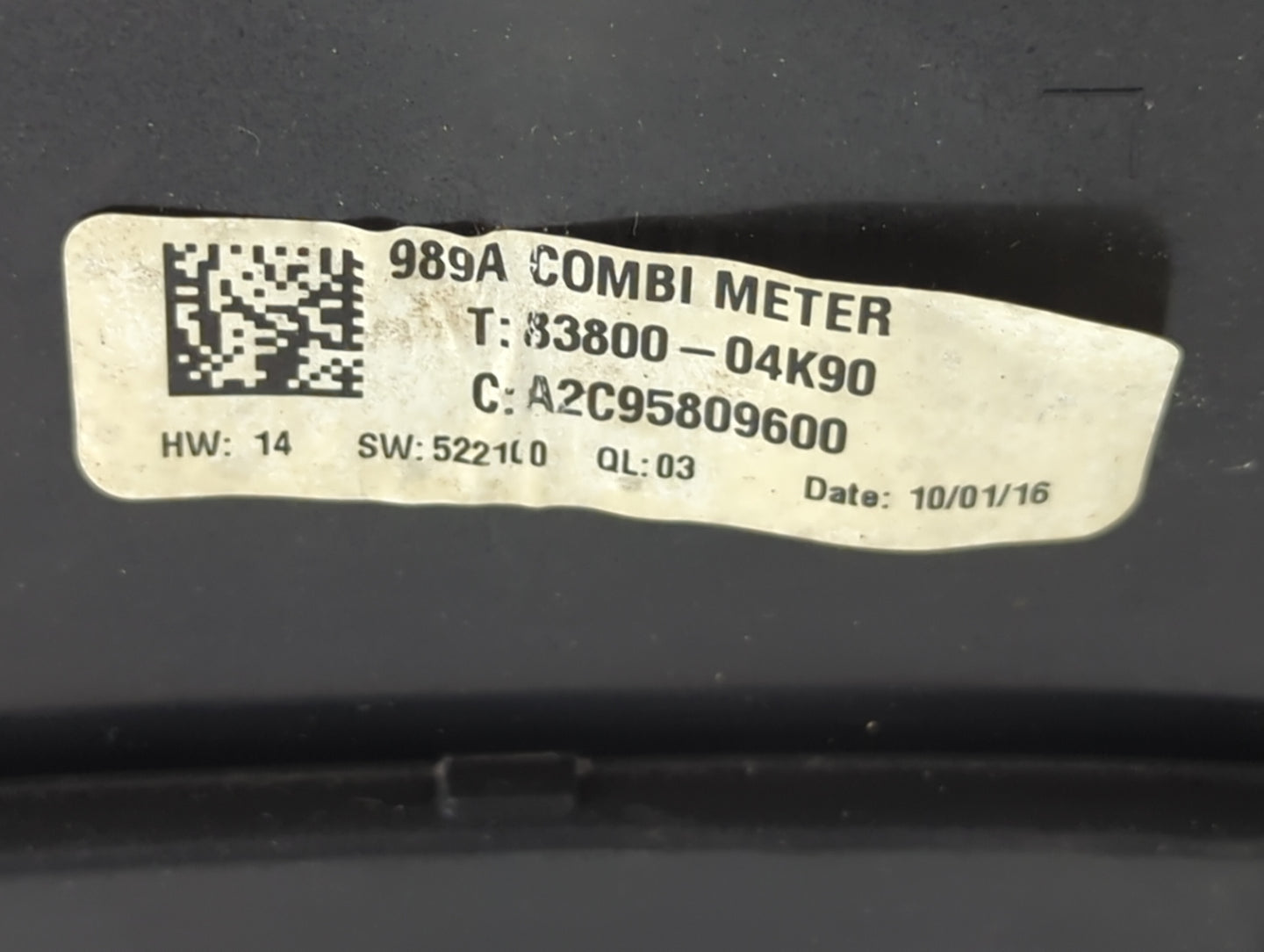 2016-2017 Toyota Tacoma Instrument Cluster Speedometer Gauges P/N:83800-04K90 A2C95809600 Fits Fits 2016 2017 OEM Used Auto 