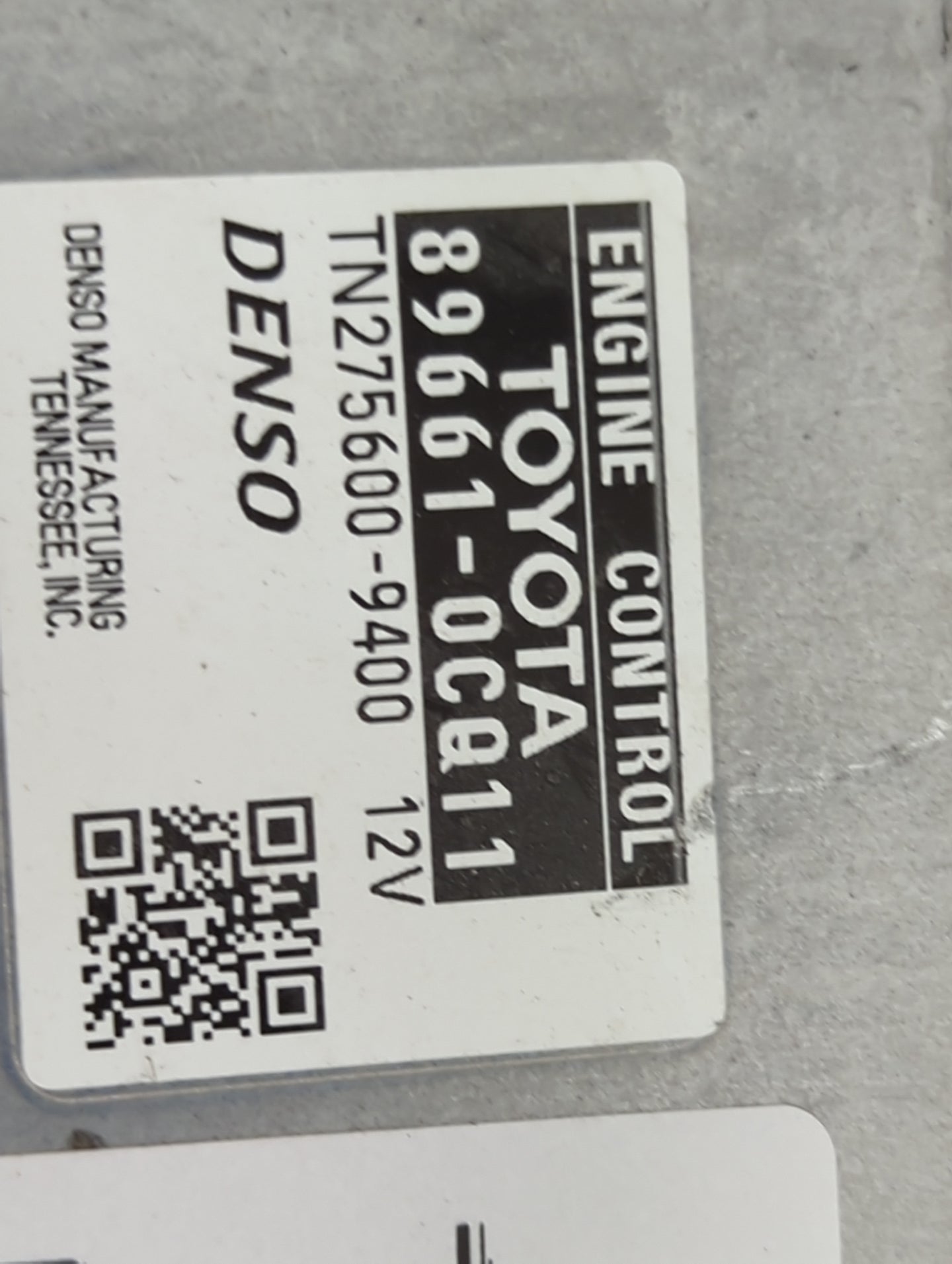 2016 Toyota Tundra PCM Engine Control Computer ECU ECM PCU OEM P/N:89661-0C911 TN275600-9400 Fits OEM Used Auto Parts - Oemu
