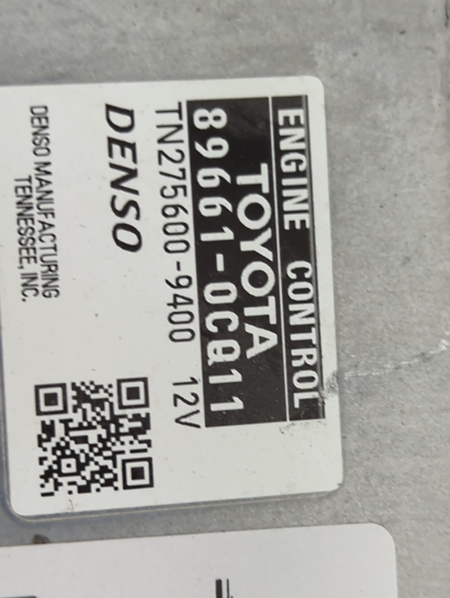 2016 Toyota Tundra PCM Engine Control Computer ECU ECM PCU OEM P/N:89661-0C911 TN275600-9400 Fits OEM Used Auto Parts - Oemu