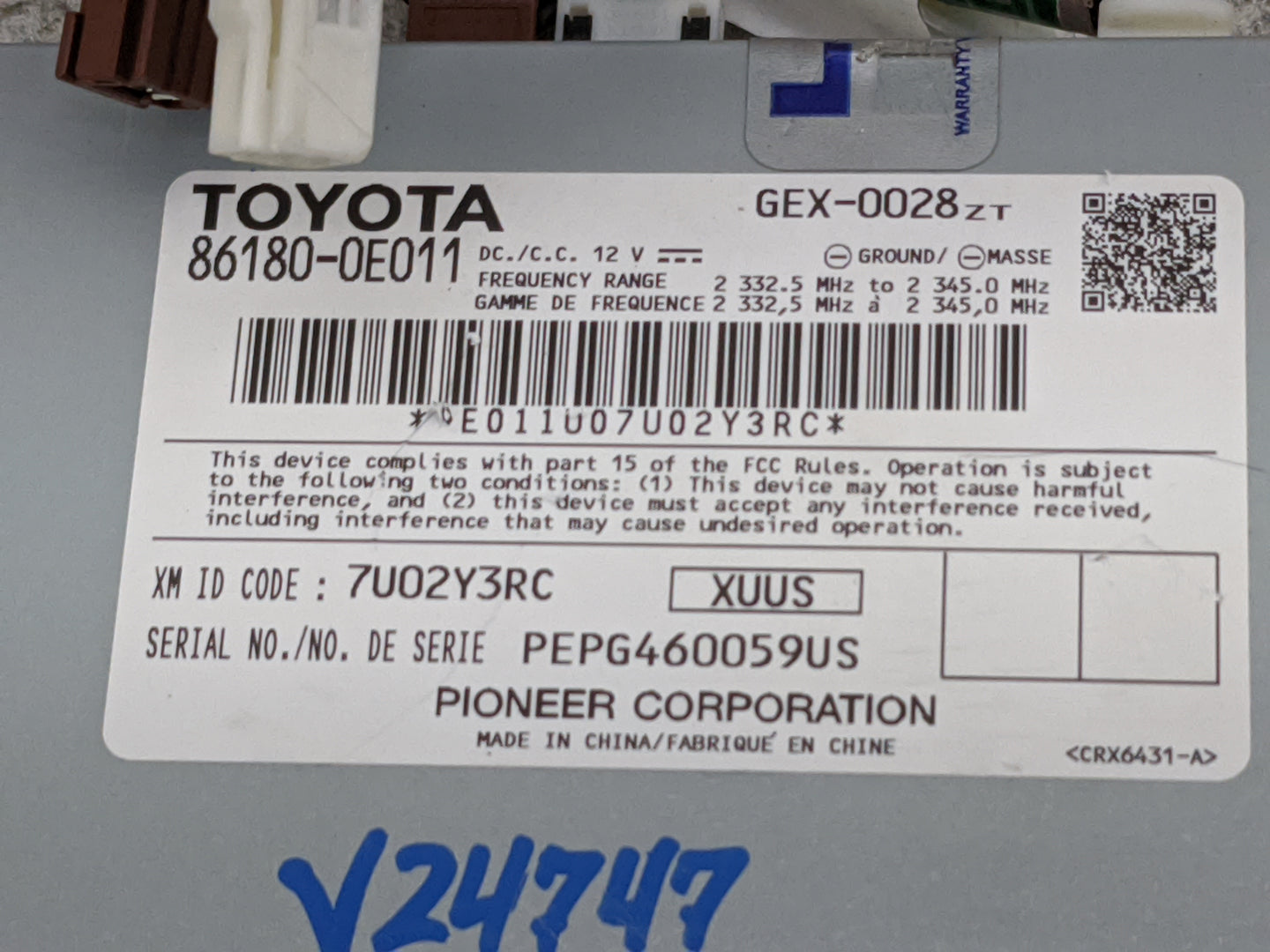 2014-2021 Toyota Tundra Tuner Satellite Receiver - Oemusedautoparts1.com