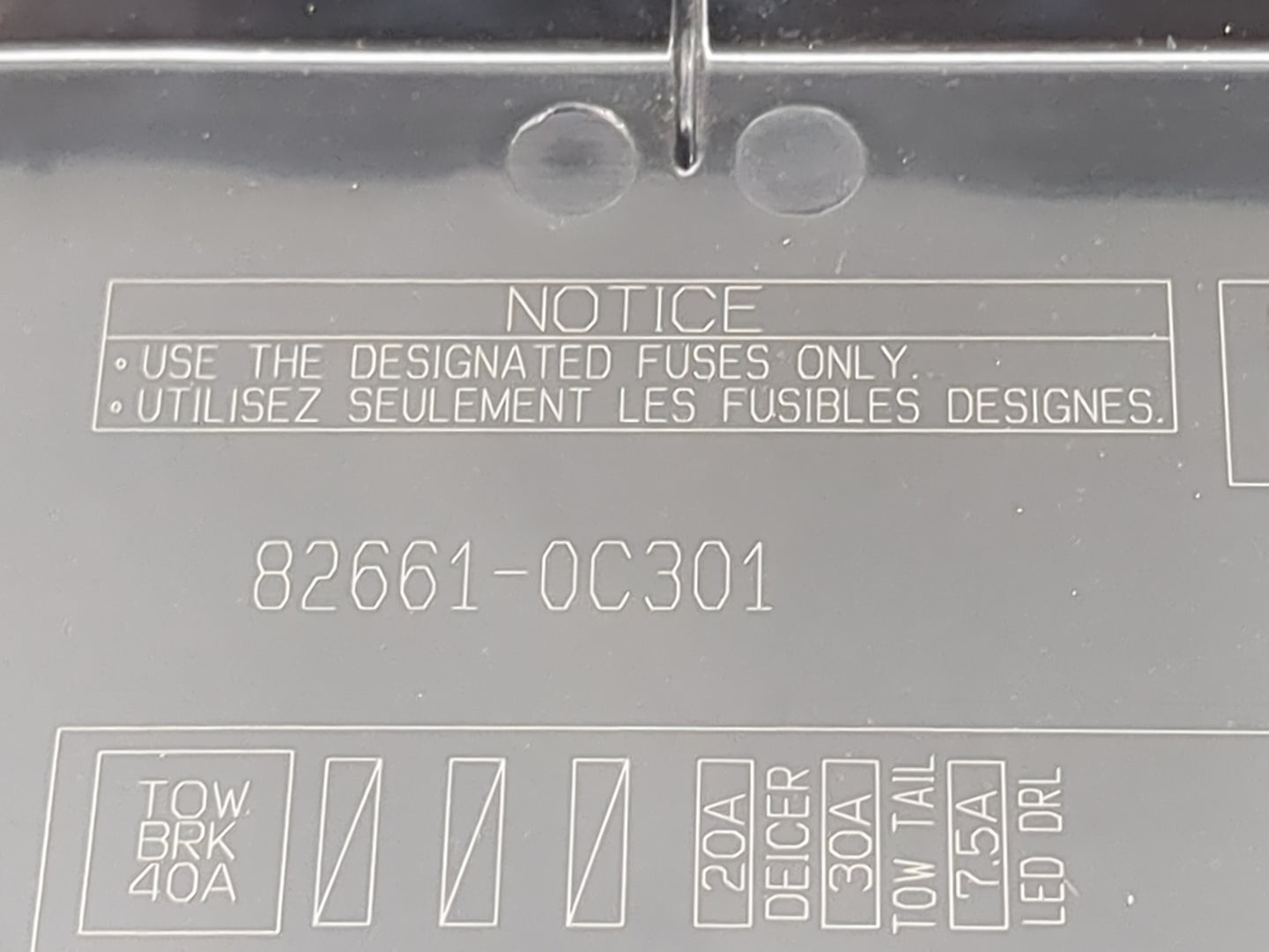 2014-2020 Toyota Tundra Fusebox Fuse Box Panel Relay Module P/N:82661-0C301 Fits Fits 2014 2015 2016 2017 2018 2019 2020 OEM