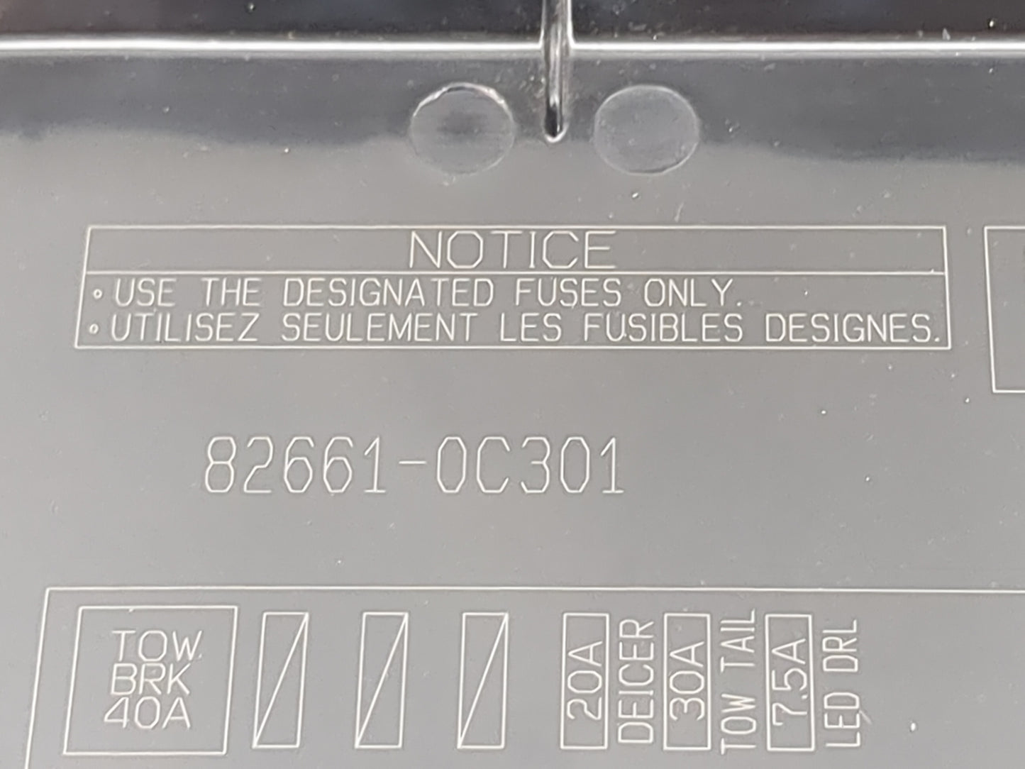 2014-2020 Toyota Tundra Fusebox Fuse Box Panel Relay Module P/N:82661-0C301 Fits Fits 2014 2015 2016 2017 2018 2019 2020 OEM