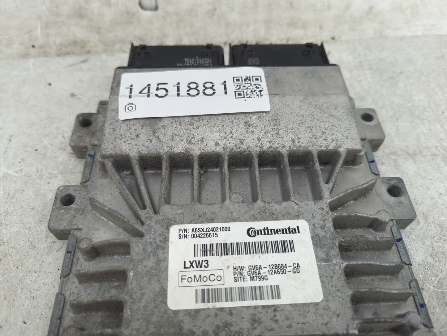 2016 Transit Transit Connect PCM Engine Control Computer ECU ECM PCU OEM P/N:A6SXJ24021000 GV6A-12B684-CA, GV6A-12A650-GD Fi