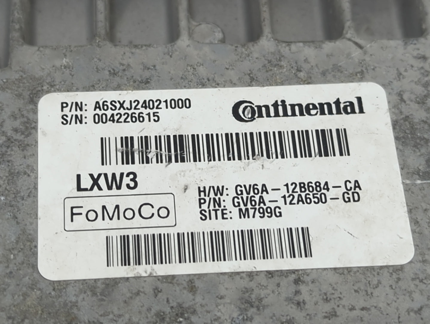 2016 Transit Transit Connect PCM Engine Control Computer ECU ECM PCU OEM P/N:A6SXJ24021000 GV6A-12B684-CA, GV6A-12A650-GD Fi