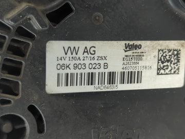 2013-2017 Volkswagen Beetle Alternator Replacement Generator Charging Assembly Engine OEM P/N:06K 903 023 B Fits OEM Used Auto Parts