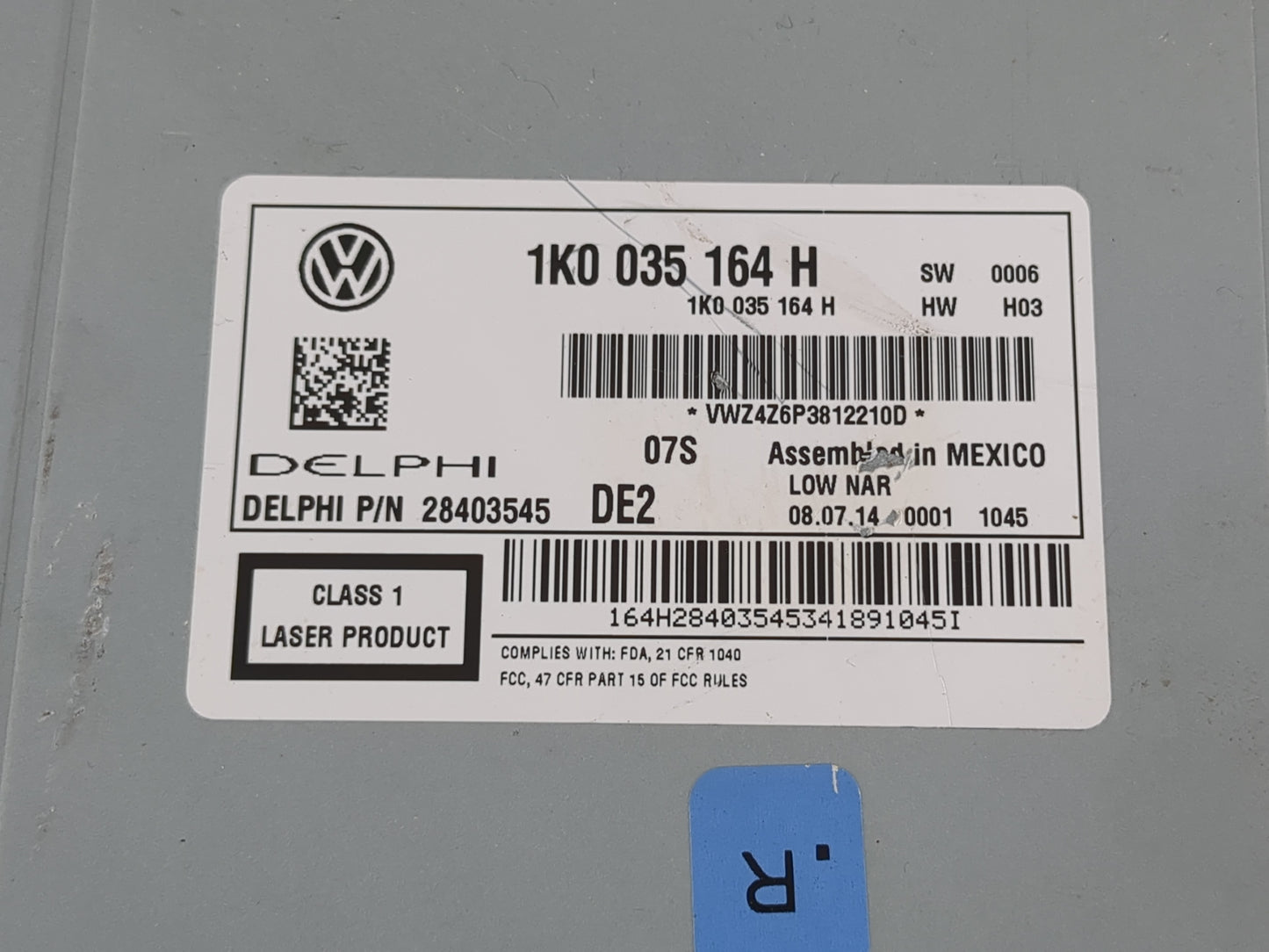 2014-2016 Volkswagen Beetle Radio AM FM Cd Player Receiver Replacement P/N:1K0 035 164 H Fits Fits 2014 2015 2016 2017 OEM U