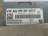 2016 Volkswagen Beetle PCM Engine Control Computer ECU ECM PCU OEM P/N:06K 907 425 C Fits OEM Used Auto Parts - Oemusedautop