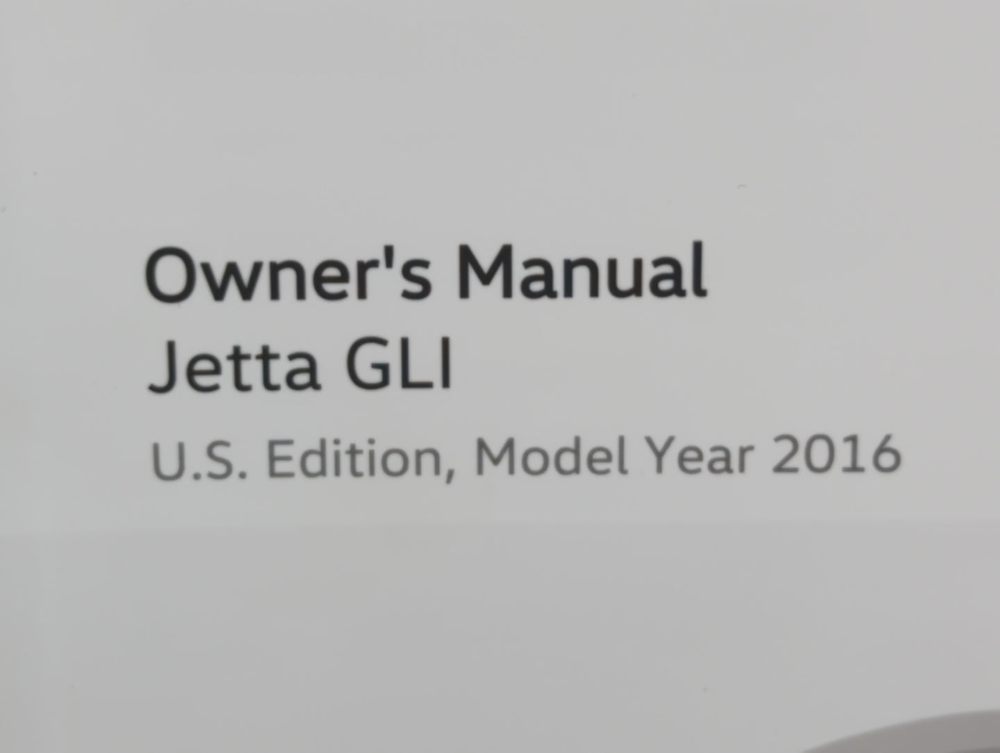 2016 Volkswagen Gli Owners Manual Book Guide OEM Used Auto Parts - Oemusedautoparts1.com