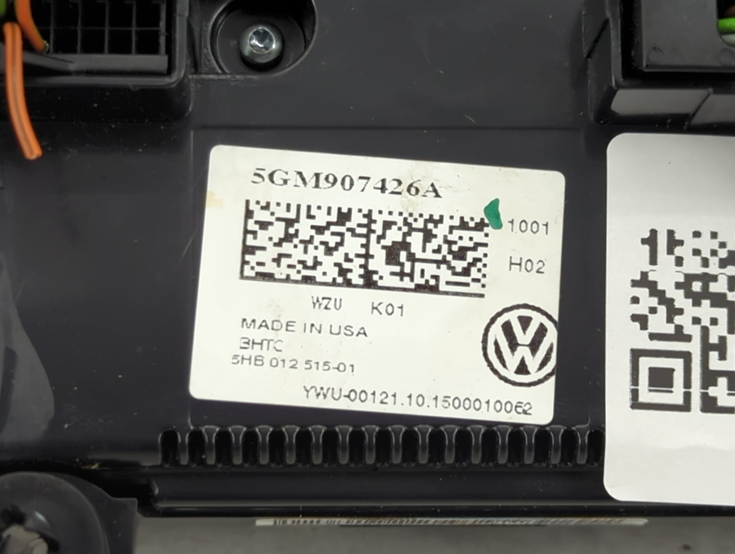 2015-2016 Volkswagen Golf Climate Control Module Temperature AC/Heater Replacement P/N:5GM907426A Fits Fits 2015 2016 OEM Us