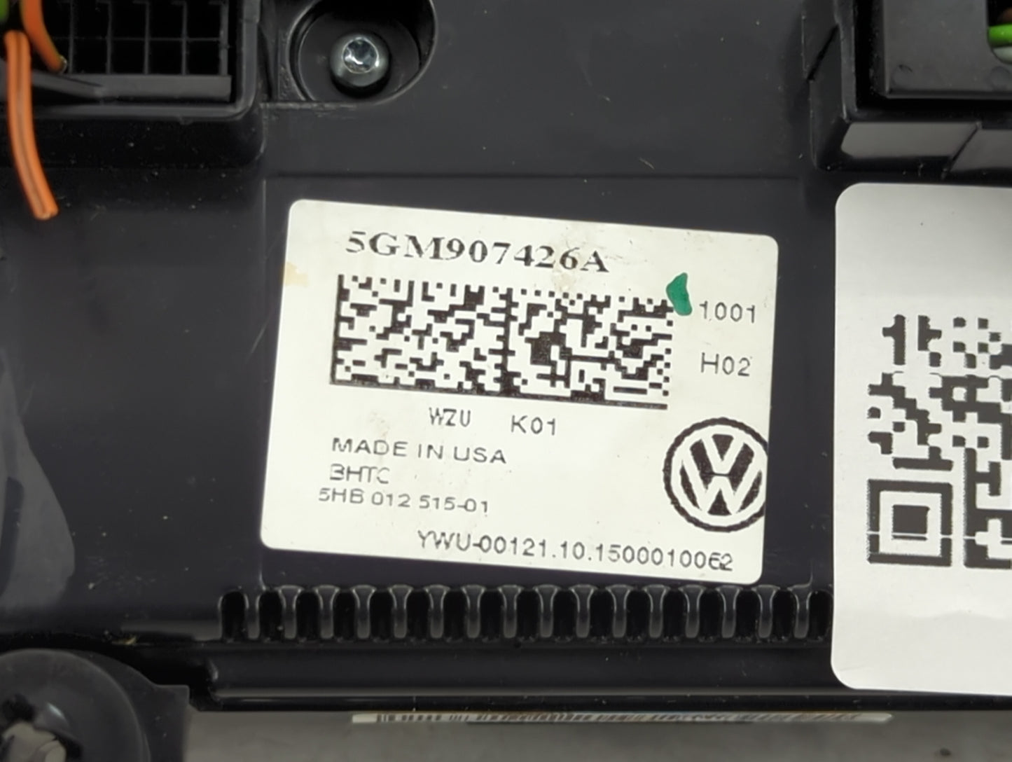 2015-2016 Volkswagen Golf Climate Control Module Temperature AC/Heater Replacement P/N:5GM907426A Fits Fits 2015 2016 OEM Us
