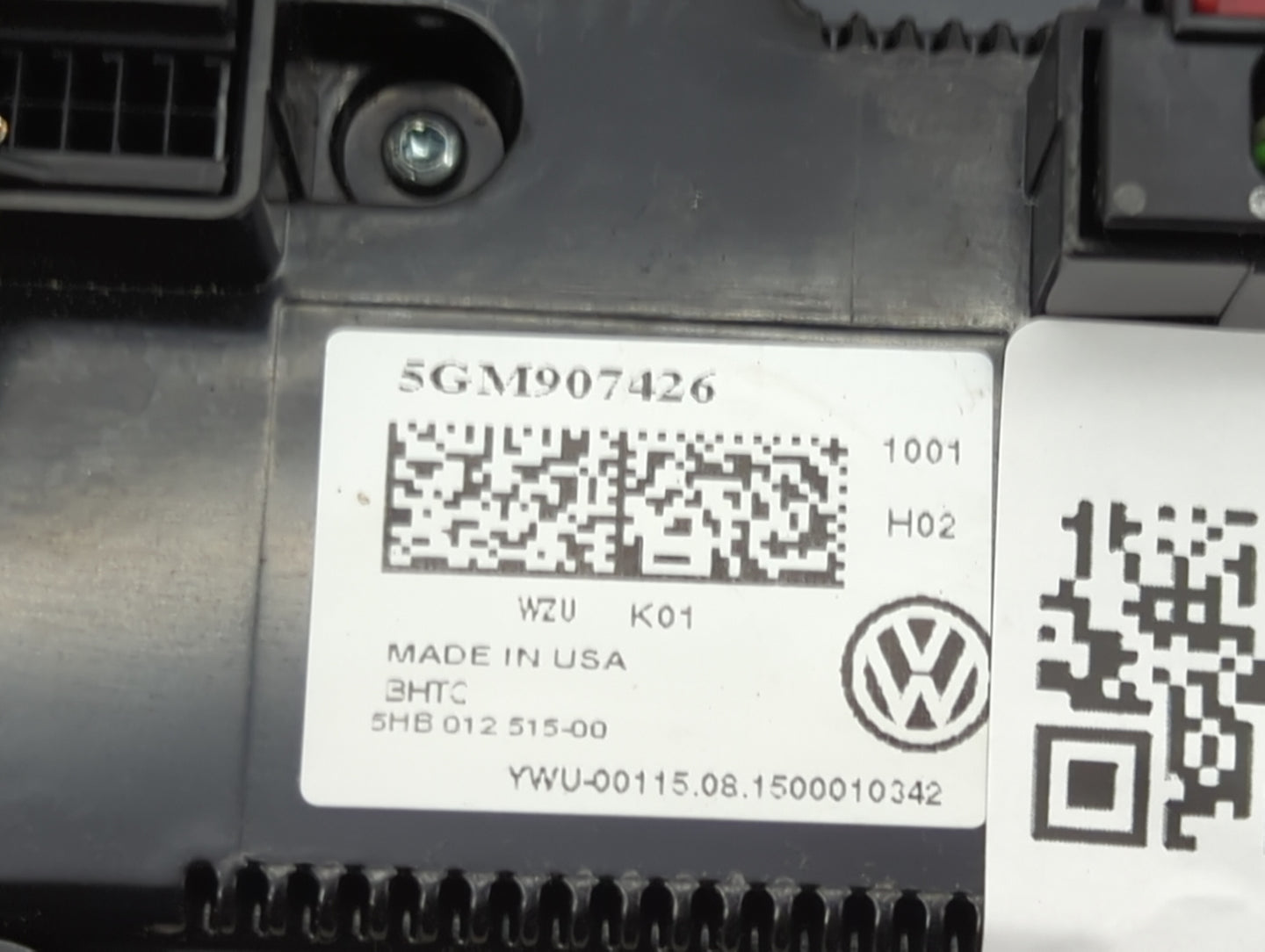 2015-2017 Volkswagen Golf Climate Control Module Temperature AC/Heater Replacement P/N:5GM907426 5HB01251500 Fits OEM Used A