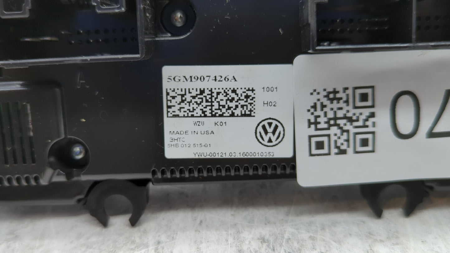 2015-2016 Volkswagen Golf Climate Control Module Temperature AC/Heater Replacement P/N:5GM907426A Fits Fits 2015 2016 OEM Us