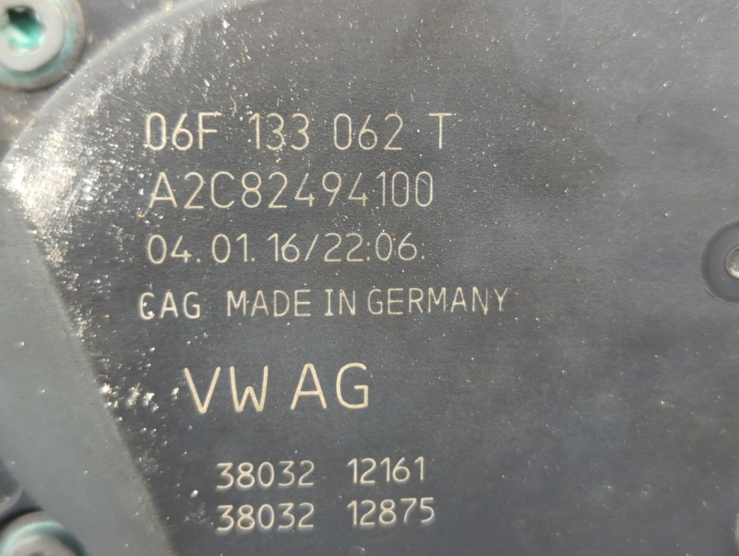 2013-2019 Volkswagen Golf Throttle Body P/N:06F 133 062 G 06F 133 062 Q Fits OEM Used Auto Parts - Oemusedautoparts1.com