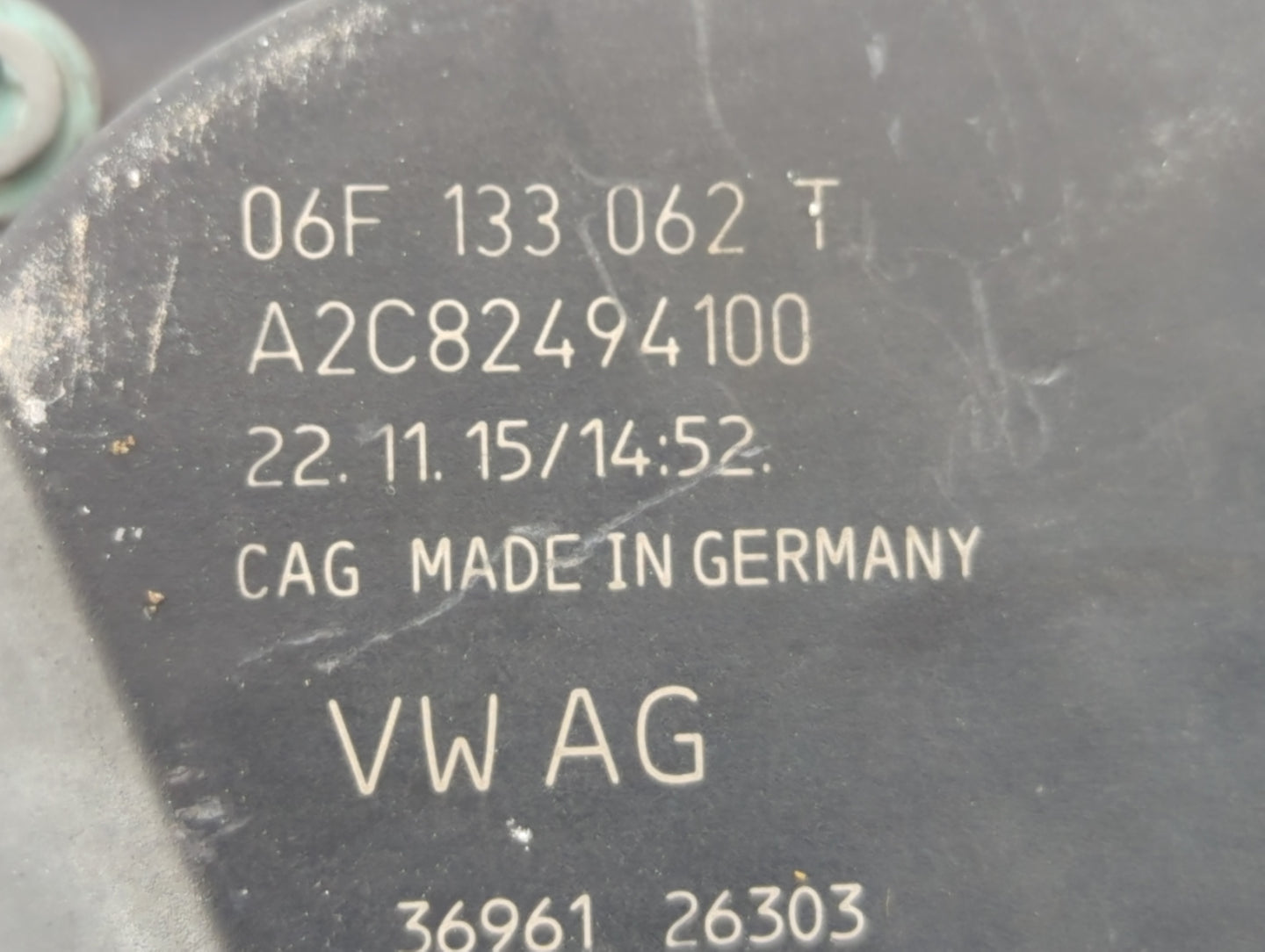 2013-2019 Volkswagen Golf Throttle Body P/N:06F 133 062 T Fits OEM Used Auto Parts - Oemusedautoparts1.com