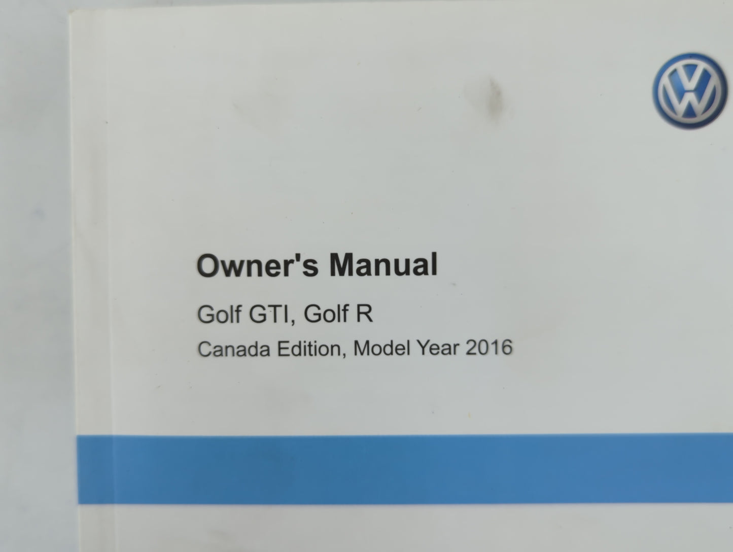 2016 Volkswagen Golf Owners Manual Book Guide P/N:5G0012722AA OEM Used Auto Parts - Oemusedautoparts1.com