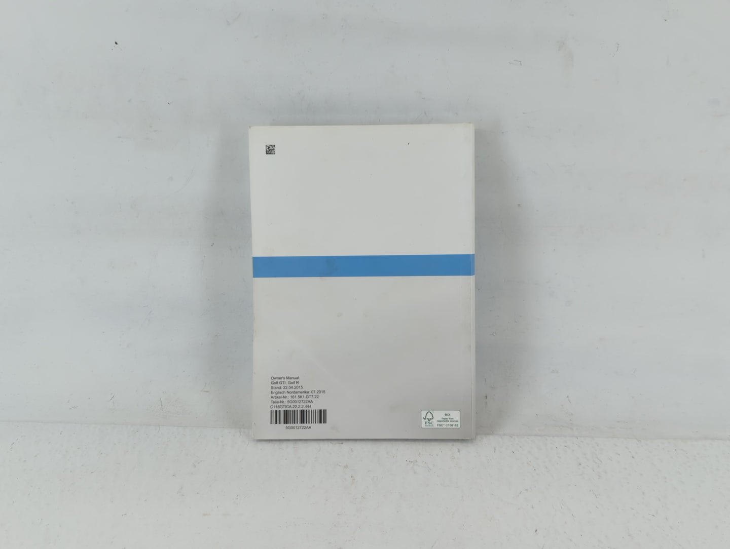 2016 Volkswagen Golf Owners Manual Book Guide P/N:5G0012722AA OEM Used Auto Parts - Oemusedautoparts1.com