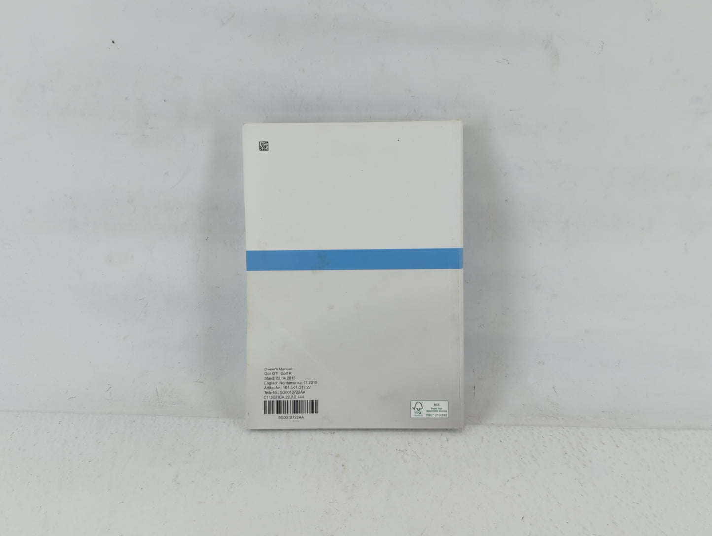 2016 Volkswagen Golf Owners Manual Book Guide P/N:5G0012722AA OEM Used Auto Parts - Oemusedautoparts1.com