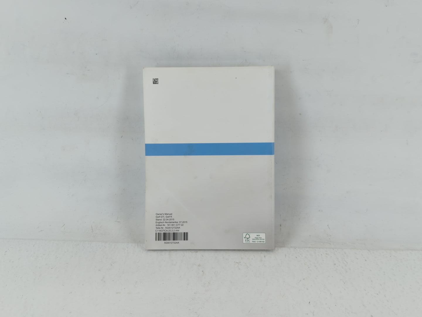 2016 Volkswagen Golf Owners Manual Book Guide P/N:5G0012722AA OEM Used Auto Parts - Oemusedautoparts1.com