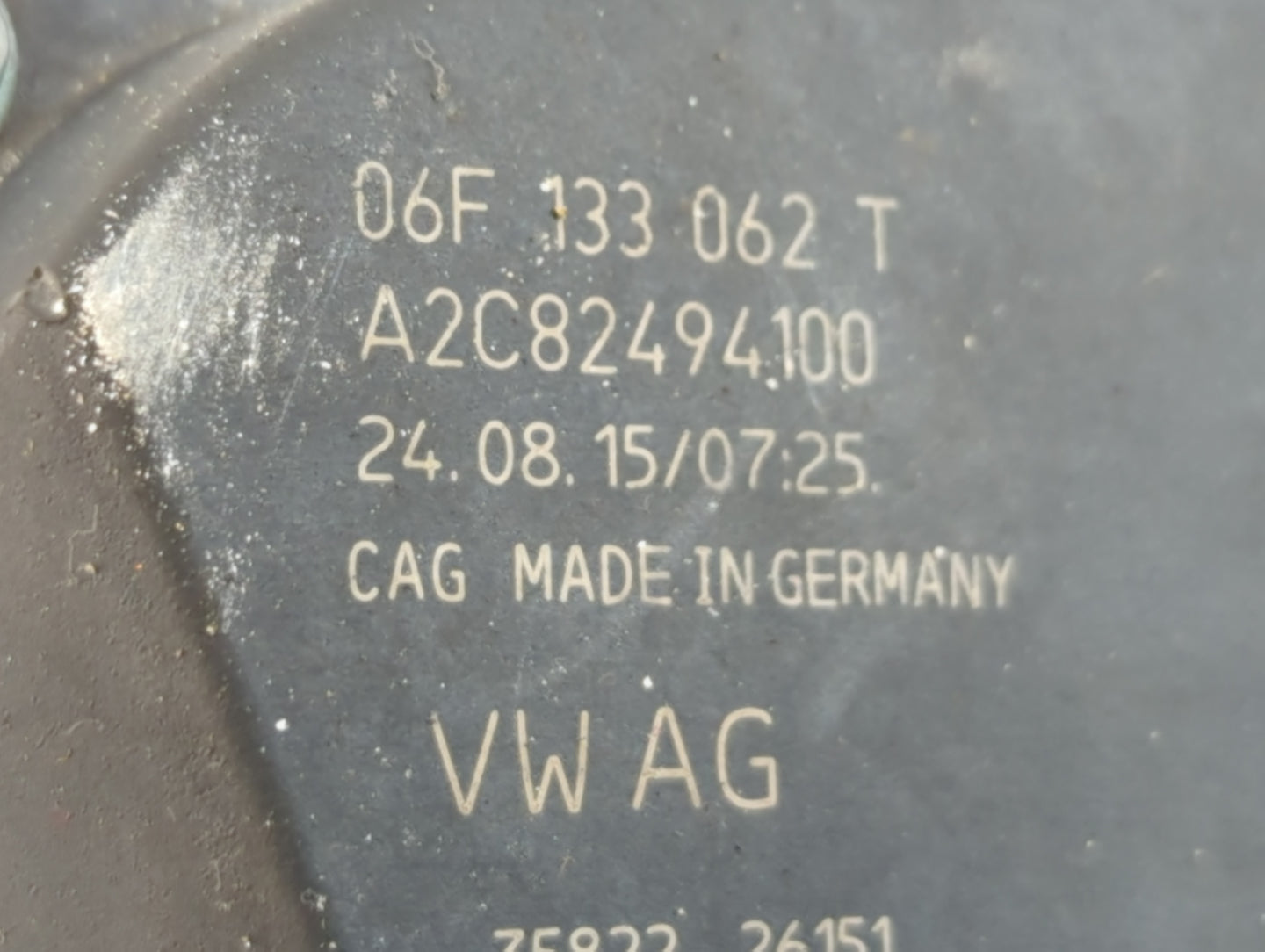 2013-2019 Volkswagen Golf Throttle Body P/N:A2C82494100 06F 133 062 T Fits OEM Used Auto Parts - Oemusedautoparts1.com