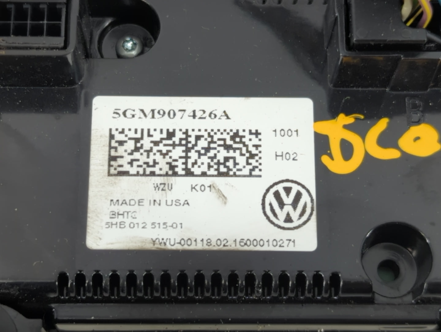2015-2016 Volkswagen Golf Climate Control Module Temperature AC/Heater Replacement P/N:5GM907426A Fits Fits 2015 2016 OEM Us