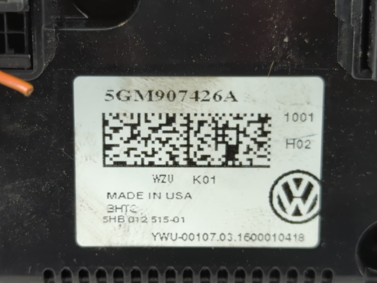 2015-2016 Volkswagen Golf Climate Control Module Temperature AC/Heater Replacement P/N:5GM907426A Fits Fits 2015 2016 OEM Us