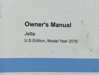 2016 Volkswagen Jetta Owners Manual Book Guide P/N:5C6012723AK OEM Used Auto Parts - Oemusedautoparts1.com