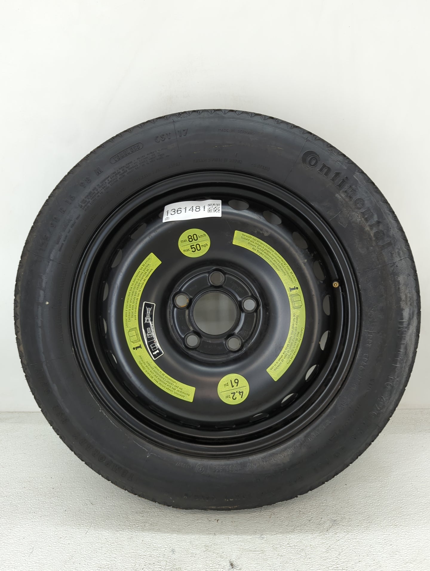 2012-2018 Volkswagen Jetta Spare Donut Tire Wheel Rim Oem - Oemusedautoparts1.com