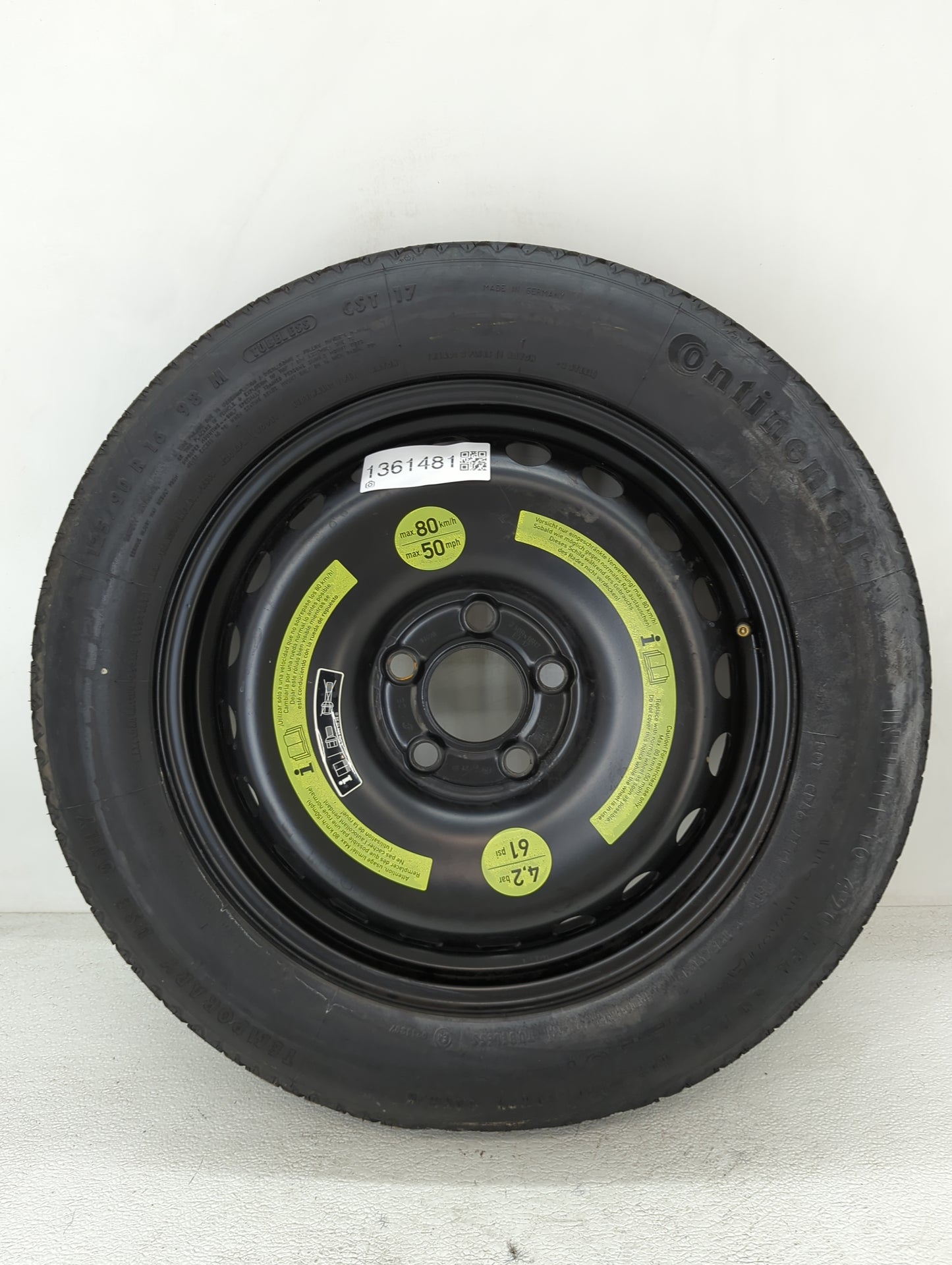 2012-2018 Volkswagen Jetta Spare Donut Tire Wheel Rim Oem - Oemusedautoparts1.com