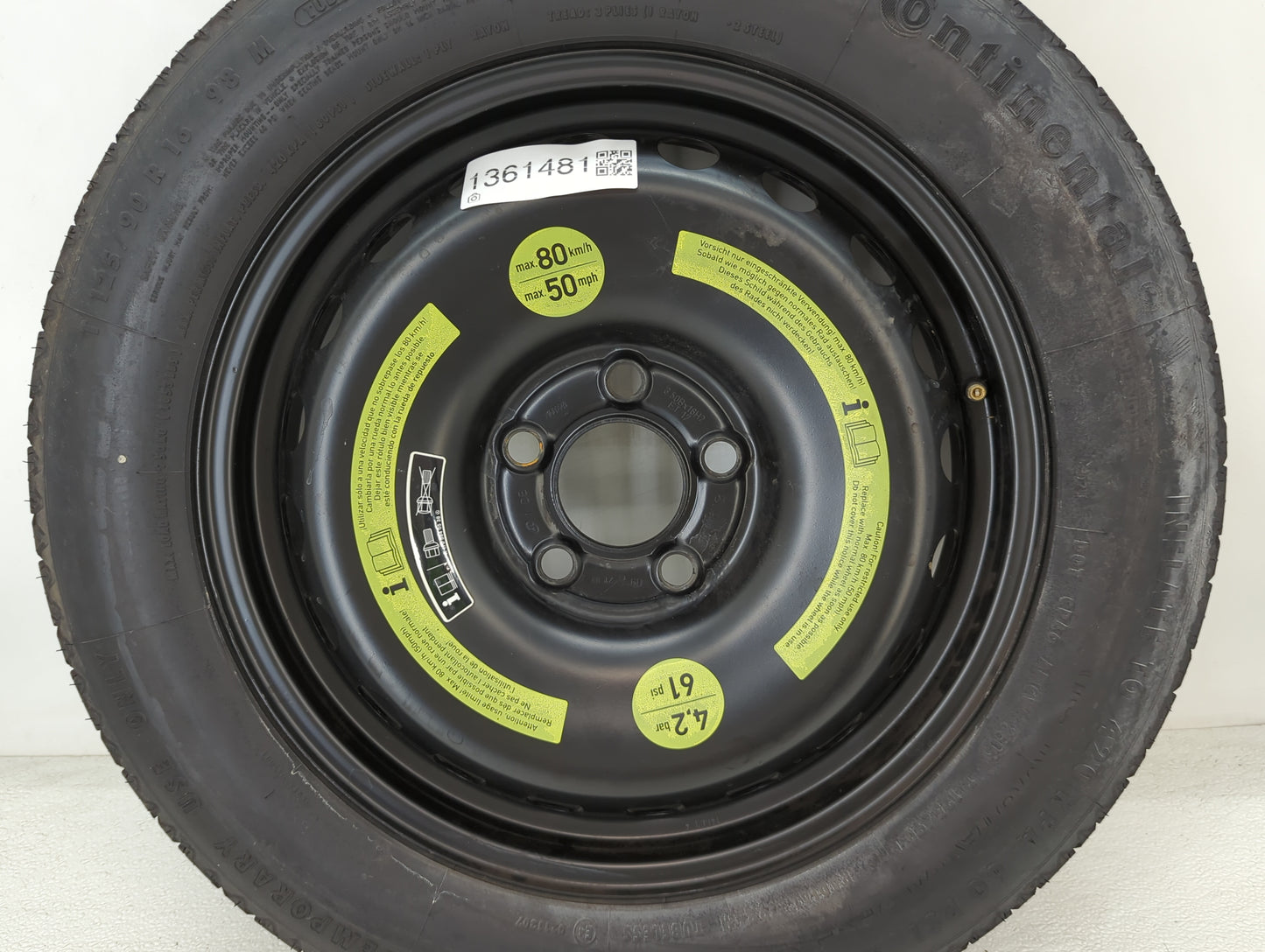 2012-2018 Volkswagen Jetta Spare Donut Tire Wheel Rim Oem - Oemusedautoparts1.com