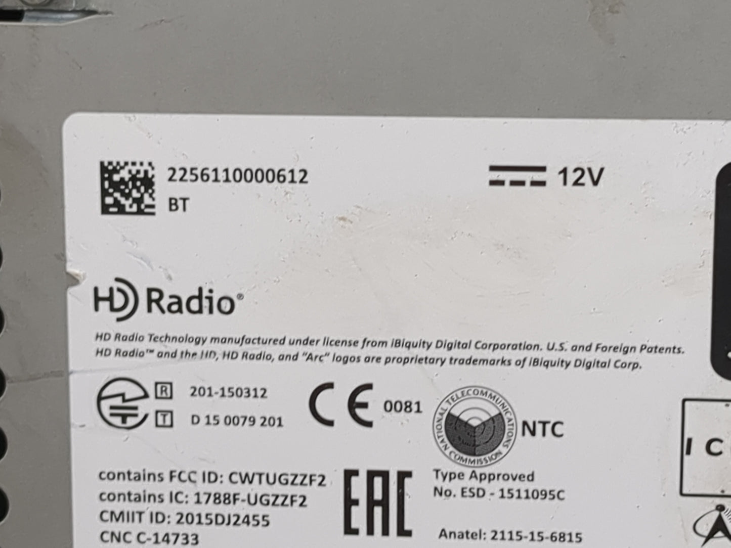2010-2017 Volkswagen Jetta Radio AM FM Cd Player Receiver Replacement P/N:CWTUGZZF2 1788F-UGZZF2 Fits OEM Used Auto Parts - 
