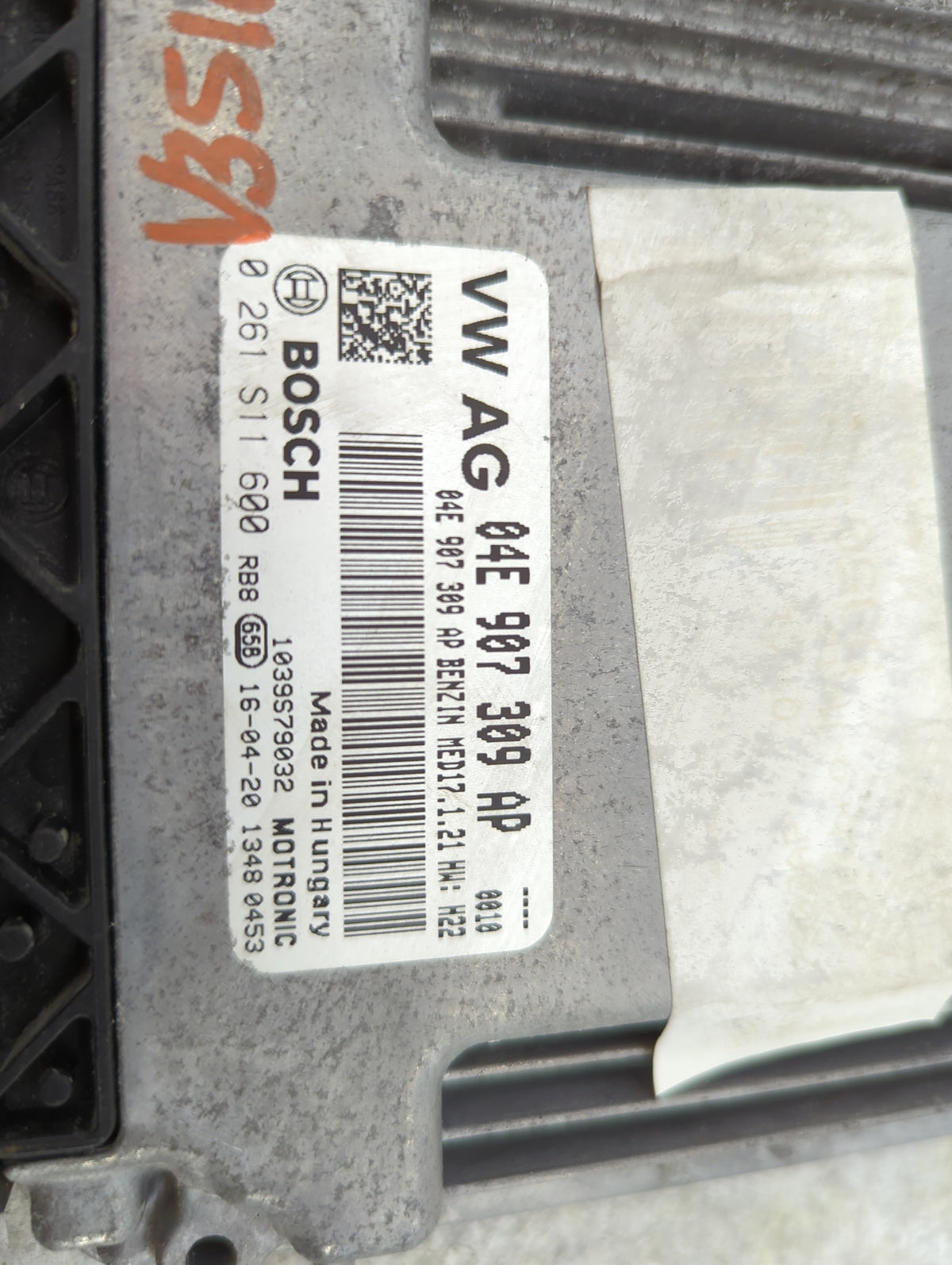 2016-2017 Volkswagen Jetta PCM Engine Control Computer ECU ECM PCU OEM P/N:04E907309AP 0261S11600, 1039S79032 Fits Fits 2016