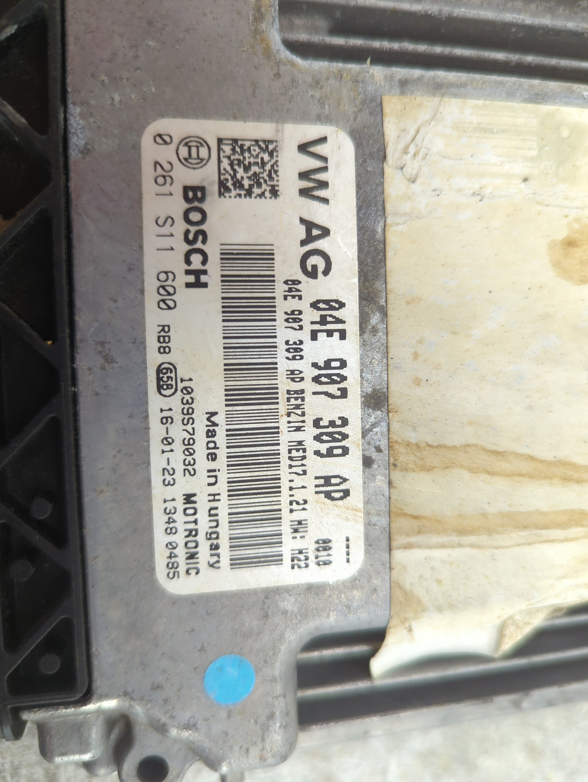 2016 Volkswagen Jetta PCM Engine Control Computer ECU ECM PCU OEM P/N:04E907309AP 0261S11600 OEM Used Auto Parts - Oemusedau