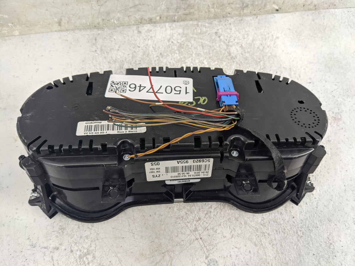 2014-2017 Volkswagen Jetta Instrument Cluster Speedometer Gauges P/N:5C6920955A A2C95260000 Miles:58K Fits OEM Used Auto Par