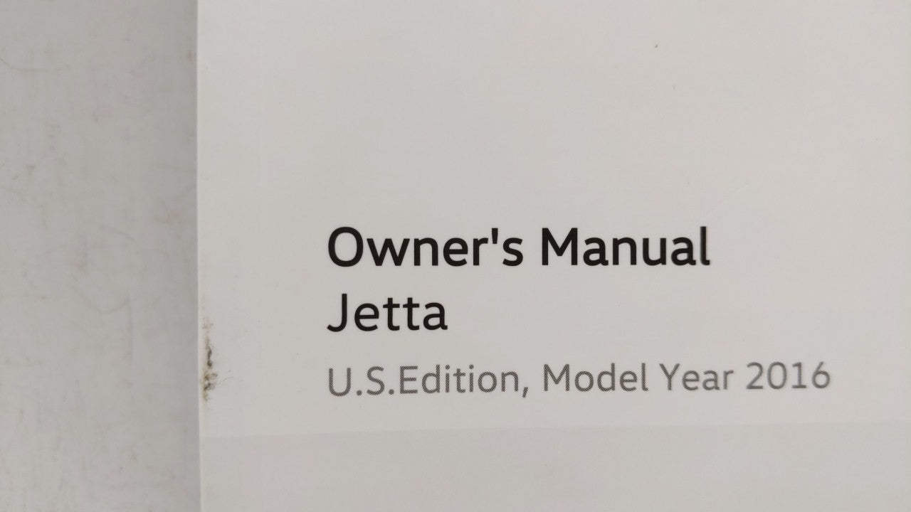 2016 Volkswagen Jetta Owners Manual Book Guide OEM Used Auto Parts - Oemusedautoparts1.com
