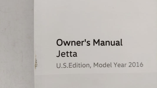 2016 Volkswagen Jetta Owners Manual Book Guide OEM Used Auto Parts