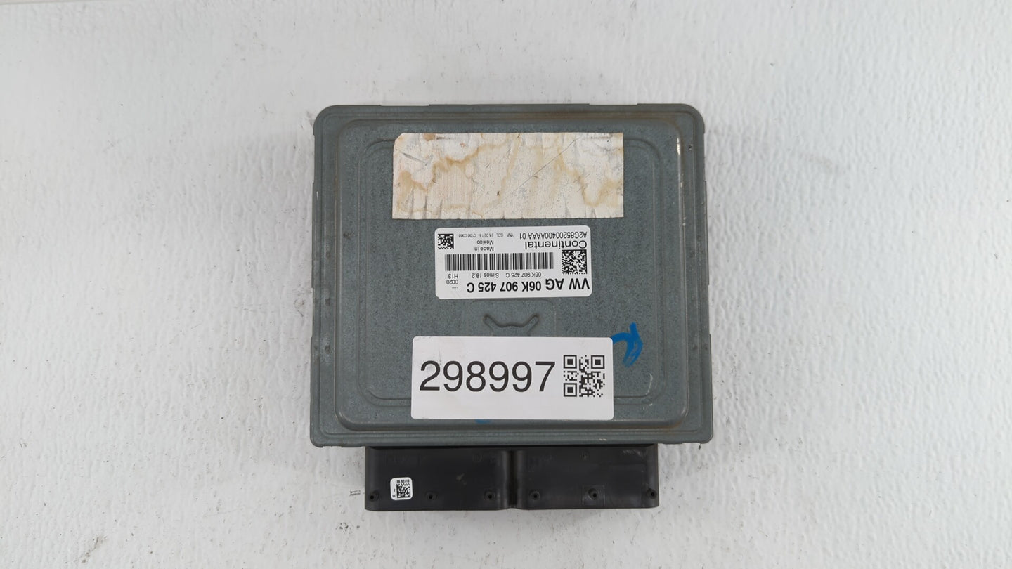 2015-2017 Volkswagen Jetta PCM Engine Control Computer ECU ECM PCU OEM P/N:06K 907 425 C Fits Fits 2015 2016 2017 OEM Used A