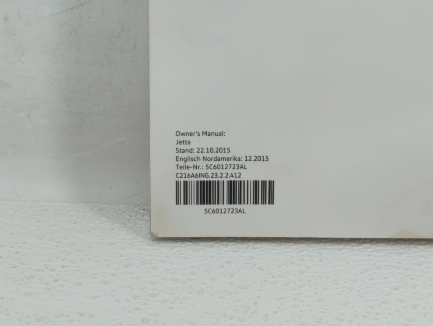 2016 Volkswagen Jetta Owners Manual Book Guide OEM Used Auto Parts - Oemusedautoparts1.com