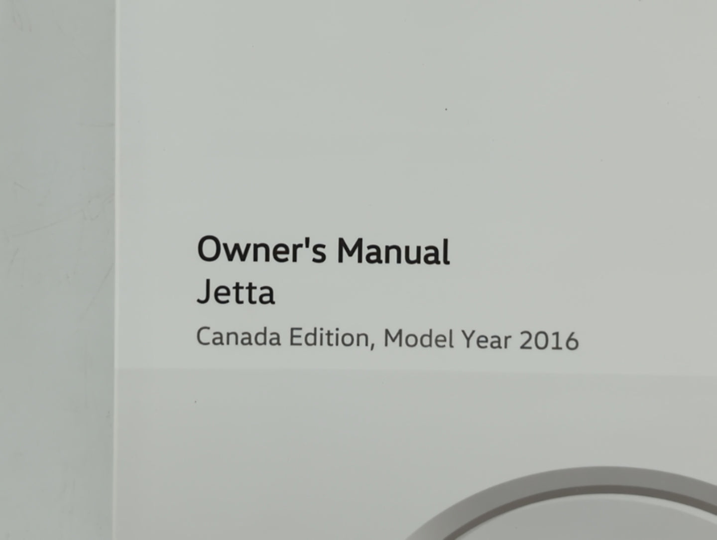 2016 Volkswagen Jetta Owners Manual Book Guide OEM Used Auto Parts - Oemusedautoparts1.com