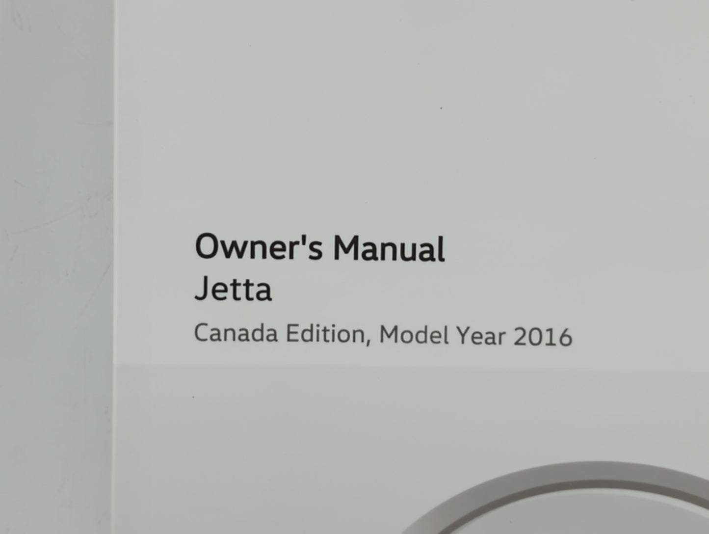 2016 Volkswagen Jetta Owners Manual Book Guide OEM Used Auto Parts - Oemusedautoparts1.com