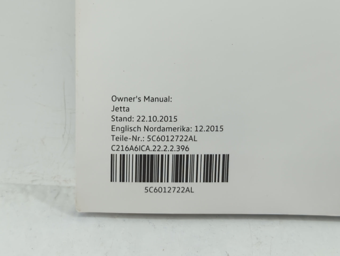 2016 Volkswagen Jetta Owners Manual Book Guide OEM Used Auto Parts - Oemusedautoparts1.com