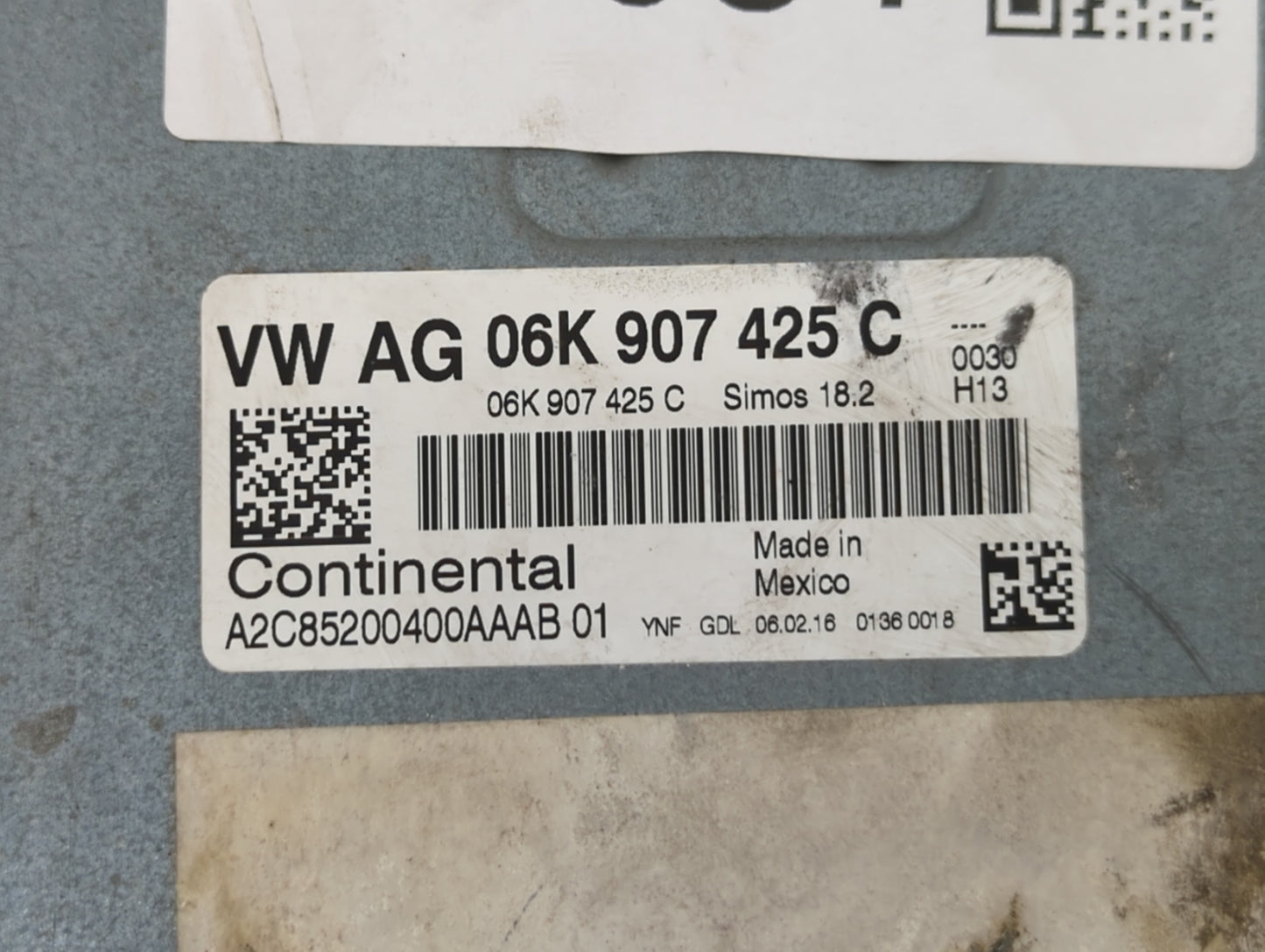 2015-2017 Volkswagen Jetta PCM Engine Control Computer ECU ECM PCU OEM P/N:09G 927 158 BC 06K 907 425 C Fits Fits 2015 2016 