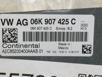 2015-2017 Volkswagen Jetta PCM Engine Control Computer ECU ECM PCU OEM P/N:06K 907 425 C Fits Fits 2015 2016 2017 OEM Used A