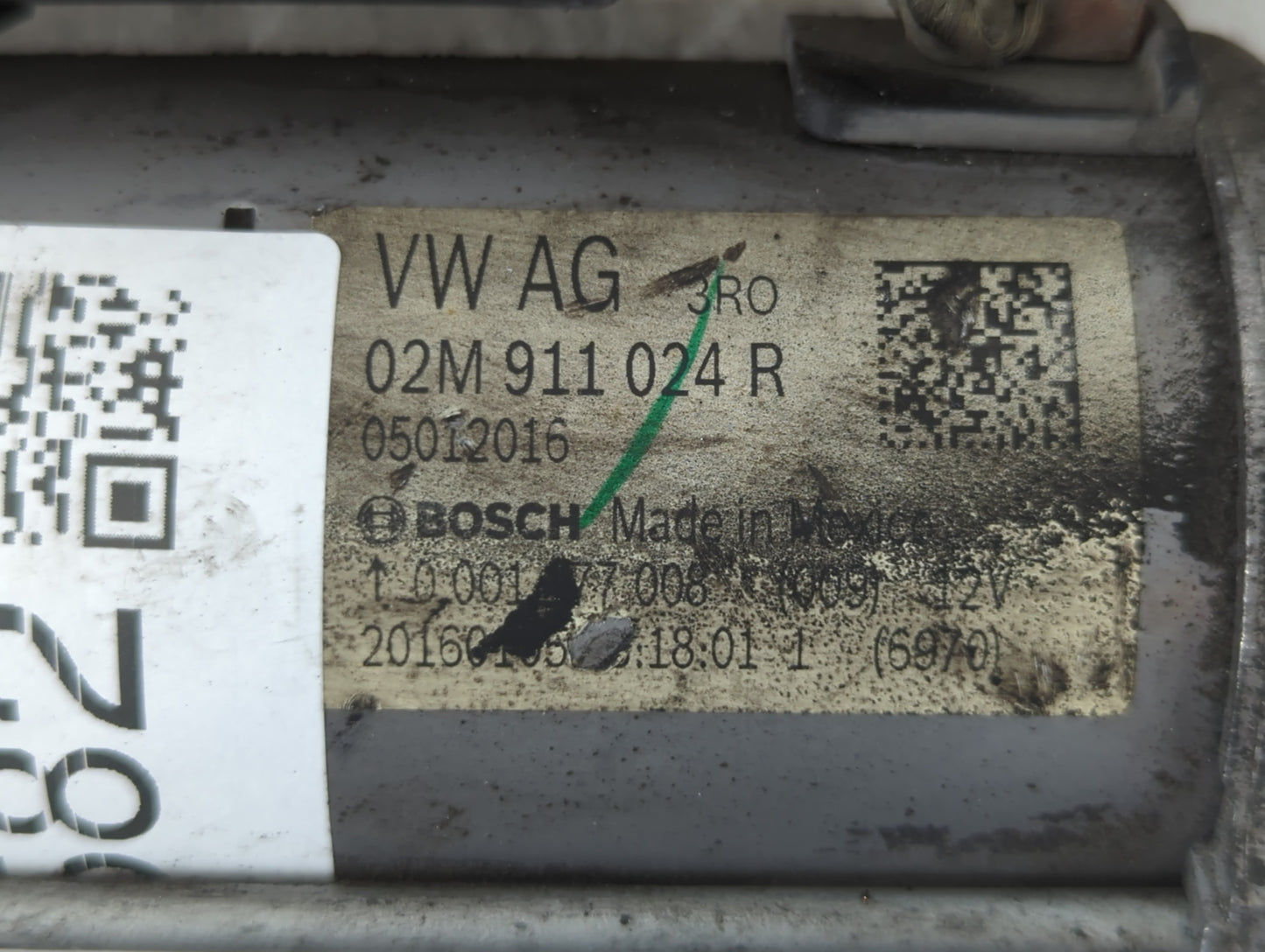 2014 Volkswagen Jetta Car Starter Motor Solenoid OEM P/N:02M 911 024 R Fits Fits 2015 2016 2017 2018 2019 2020 2021 2022 OEM