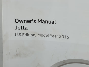 2016 Volkswagen Jetta Owners Manual Book Guide P/N:5C6012723AL OEM Used Auto Parts