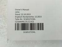 2016 Volkswagen Jetta Owners Manual Book Guide P/N:5C6012723AL OEM Used Auto Parts - Oemusedautoparts1.com