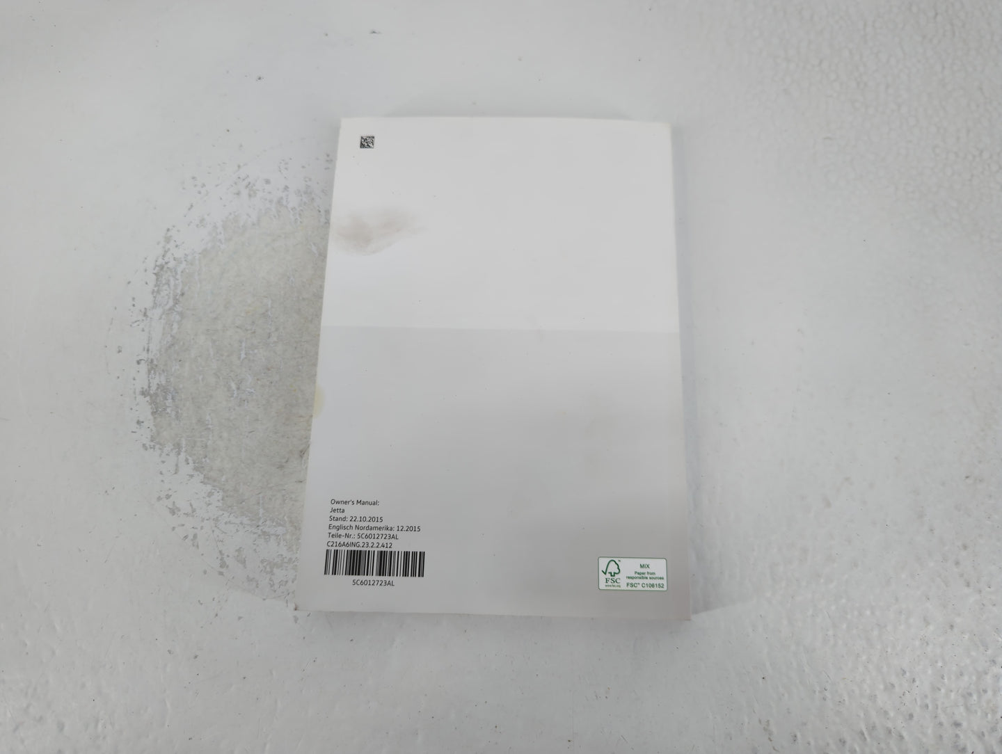 2016 Volkswagen Jetta Owners Manual Book Guide P/N:5C6012723AL OEM Used Auto Parts - Oemusedautoparts1.com