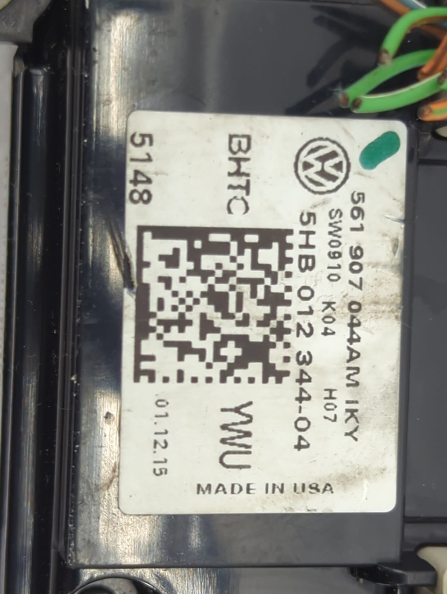 2016-2019 Volkswagen Passat Climate Control Module Temperature AC/Heater Replacement P/N:561907044AM 5HB012344-04 Fits OEM U