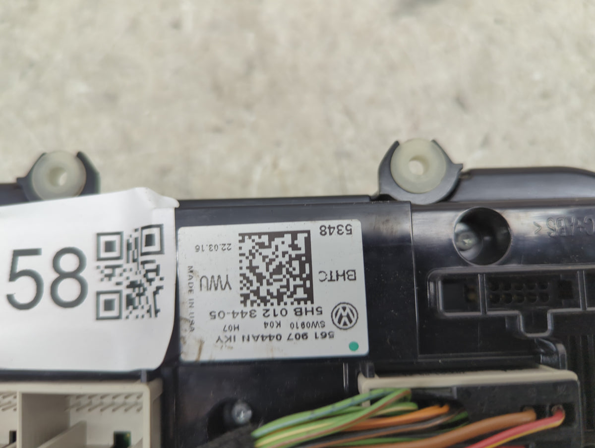 2016-2018 Volkswagen Passat Climate Control Module Temperature AC/Heater Replacement P/N:561907044AN 5HB01234405 Fits OEM Us