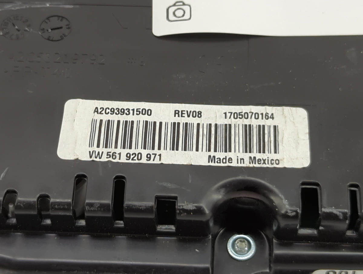 2016-2019 Volkswagen Passat Instrument Cluster Speedometer Gauges P/N:A2C93931500 561920971 Miles: Fits Fits 2016 2017 2018 